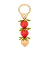 Loewe Strawberry Bag Charm In Acetate And Brass In Neutral