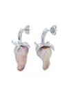 Loewe Strawberry Sterling Silver Pearl Earrings In Pink