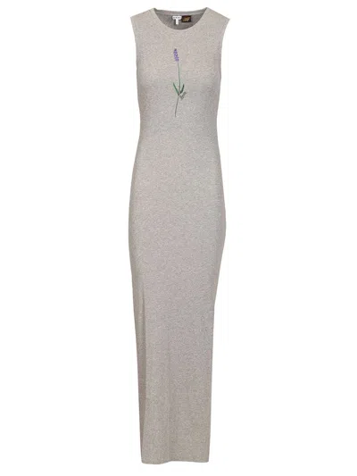 Loewe Stretch Cotton Tank Dress Dresses Grey