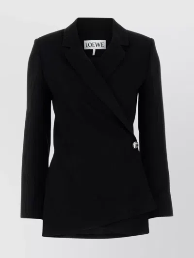 LOEWE STRETCH CREPE BLAZER ASYMMETRIC HEM