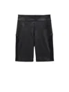 Loewe Stretch Leather And Fabric Shorts In Black