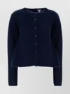 Loewe Stretch Mohair Blend Cardigan With Long Sleeves In Black