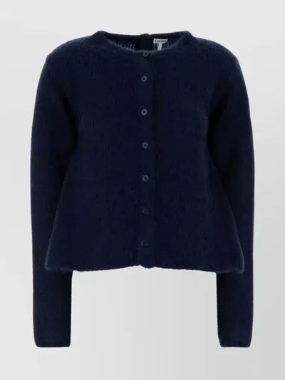 LOEWE STRETCH MOHAIR BLEND CARDIGAN WITH LONG SLEEVES