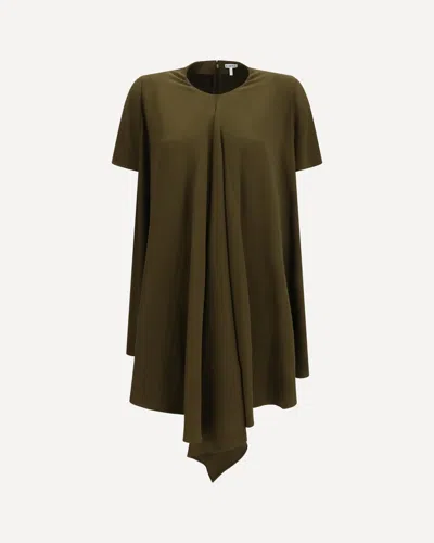 Loewe Stretch Viscose Dress In Green