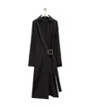 Loewe Belted Wool Dress In Black