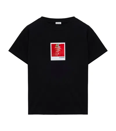 Loewe Stretch-cotton Polaroid T-shirt In Black