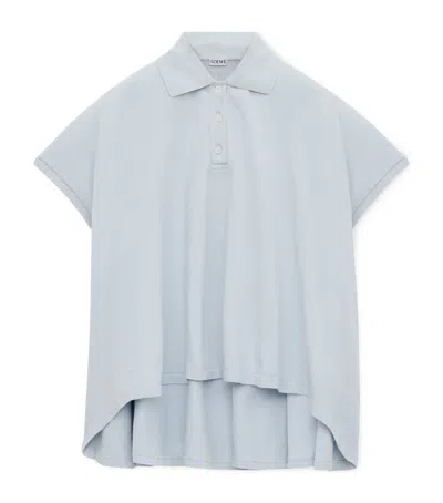 Loewe Stretch-cotton Polo Shirt In Blue
