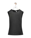 Loewe Stretched Zipped Tank Top In Black