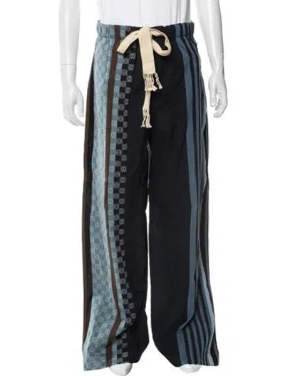 Pre-owned Loewe Stripe Anagram Pants In Black