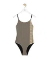 Loewe Stripe Pattern One-piece Swimsuit In Nude