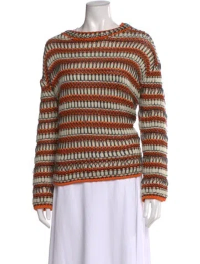 Pre-owned Loewe Striped Bateau Neckline Sweater In Multi