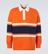 Loewe Long Sleeve Polo Polo Shirt Orange In Blue