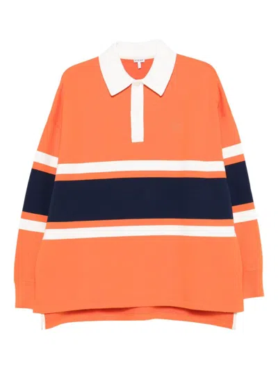 LOEWE LOEWE STRIPED COTTON POLO SHIRT
