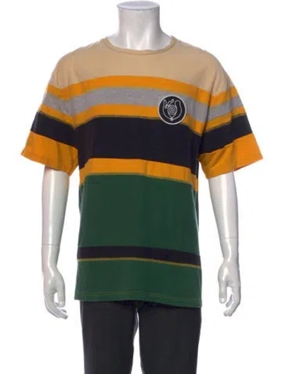 Pre-owned Loewe Striped Crew Neck T-shirt In Green