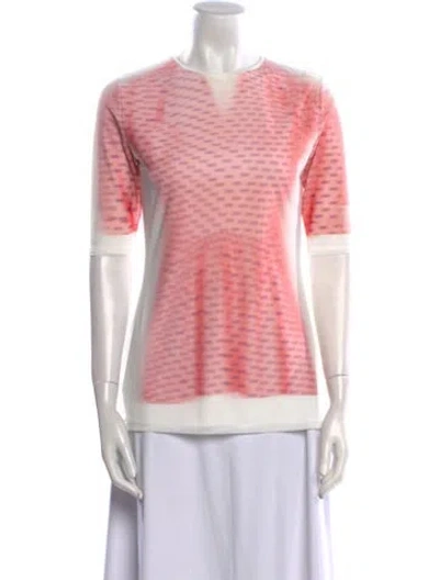 Pre-owned Loewe Striped Crew Neck T-shirt In Pink