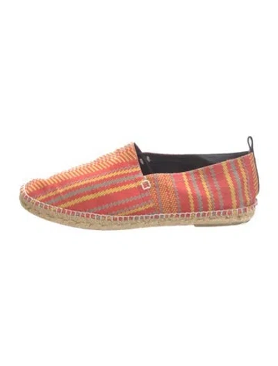 Pre-owned Loewe Striped Espadrilles In Red