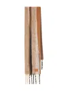 Loewe Striped Fringed Scarf In Brown