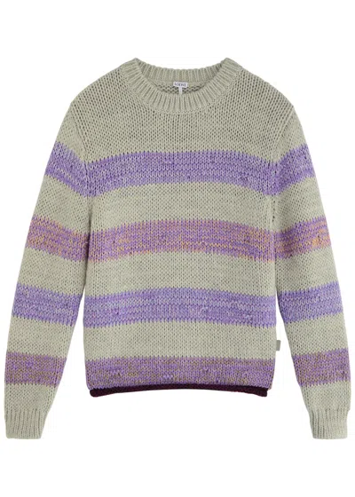 LOEWE LOEWE STRIPED-INTARSIA WOOL-BLEND JUMPER