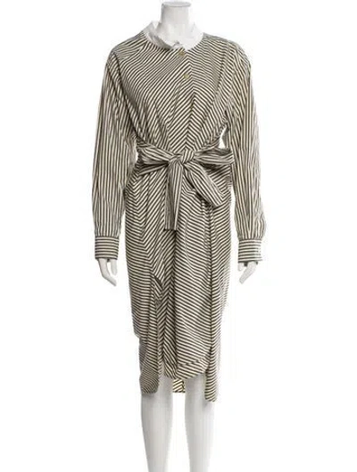 Pre-owned Loewe Striped Knee-length Dress In Neutral