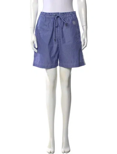 Pre-owned Loewe Striped Knee-length Shorts In Blue