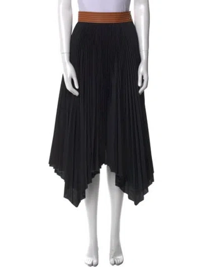 Pre-owned Loewe Striped Knee-length Skirt In Black