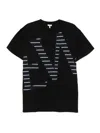Loewe Striped-logo T-shirt In Black