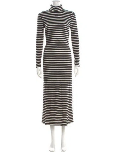 Pre-owned Loewe Striped Long Dress In Blue