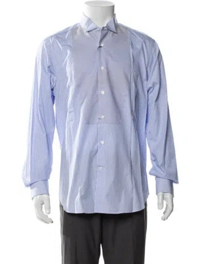 Pre-owned Loewe Striped Long Sleeve Shirt In Blue