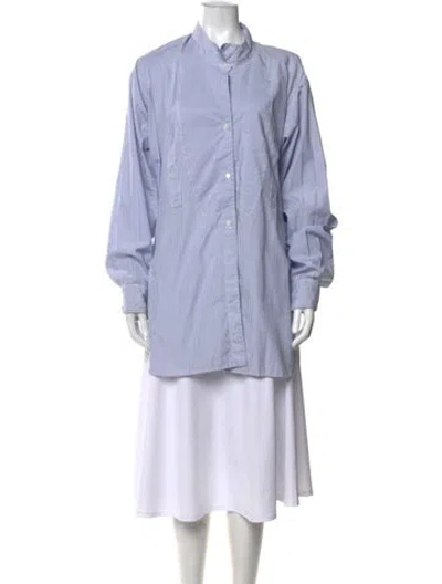 Pre-owned Loewe Striped Long Sleeve Top In Blue