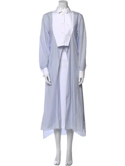 Pre-owned Loewe Striped Long Sleeve Tunic In Blue
