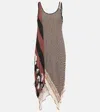 Loewe Printed Crinkled Midi Dress In Multicoloured