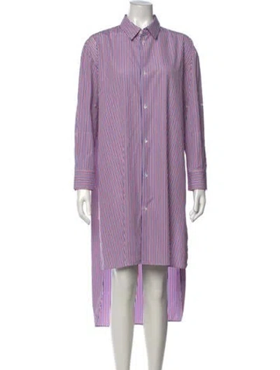 Pre-owned Loewe Striped Midi Length Dress In Blue