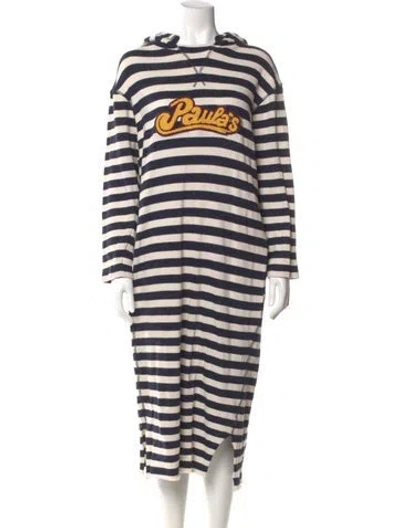 Pre-owned Loewe Striped Midi Length Dress In Multi