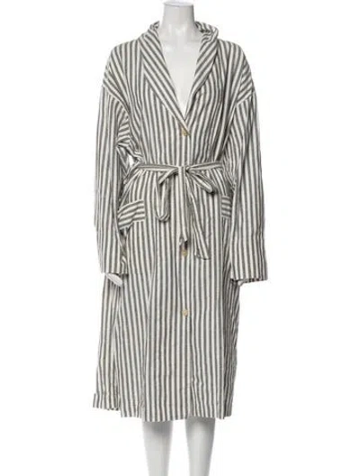 Pre-owned Loewe Striped Midi Length Dress In Neutral