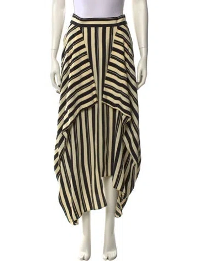 Pre-owned Loewe Striped Midi Length Skirt In Neutral