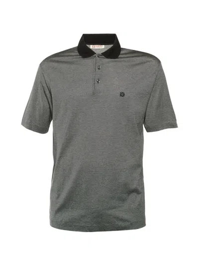 Pre-owned Loewe Striped Polo Shirt In Black