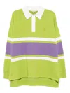 Loewe Striped Polo Shirt In Green