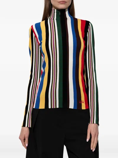 LOEWE STRIPED RIBBED TOP