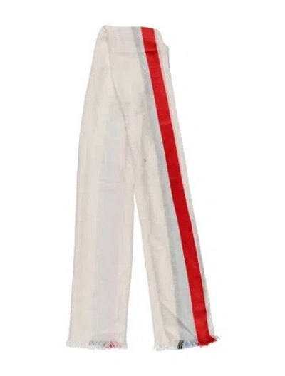 Pre-owned Loewe Striped Scarf In Neutral