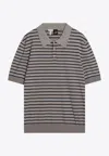Loewe Men's Polo With Blue Stripes