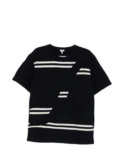 Loewe Striped T-shirt In Black