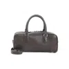 Loewe Structured Rectangular Handbag In Premium Calfskin Leather In Gray