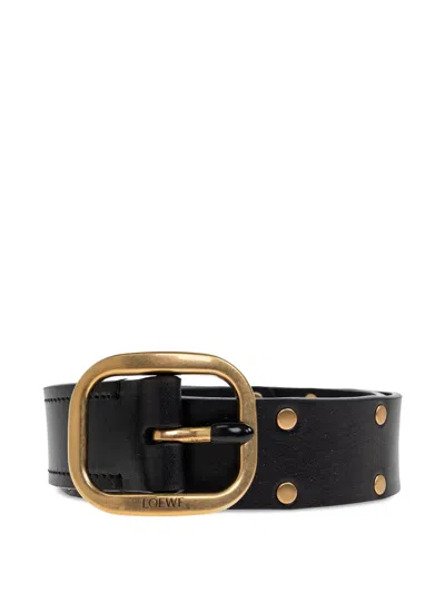 Loewe Studded Buckle Belt In Black