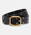 Loewe Studded Leather Belt In Black