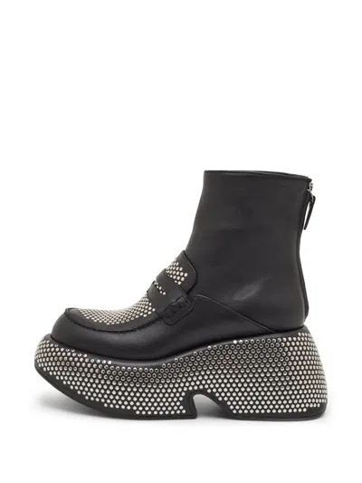 Pre-owned Loewe Stud-embellishment Boots In Black