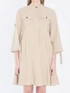 Loewe Flared Hem Dress With Shoulder Cutouts And Pocket Detail