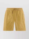 Loewe Stylish Leather Shorts With Pockets And Waistband In Yellow