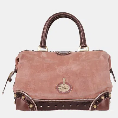 Pre-owned Loewe Suede 160 Aniversario Fiel A La Piel Bag In Pink