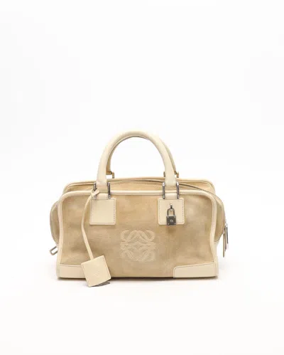 Loewe Suede Amazona Bag In Brown
