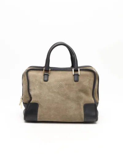 Loewe Suede Amazona Bag In Multi